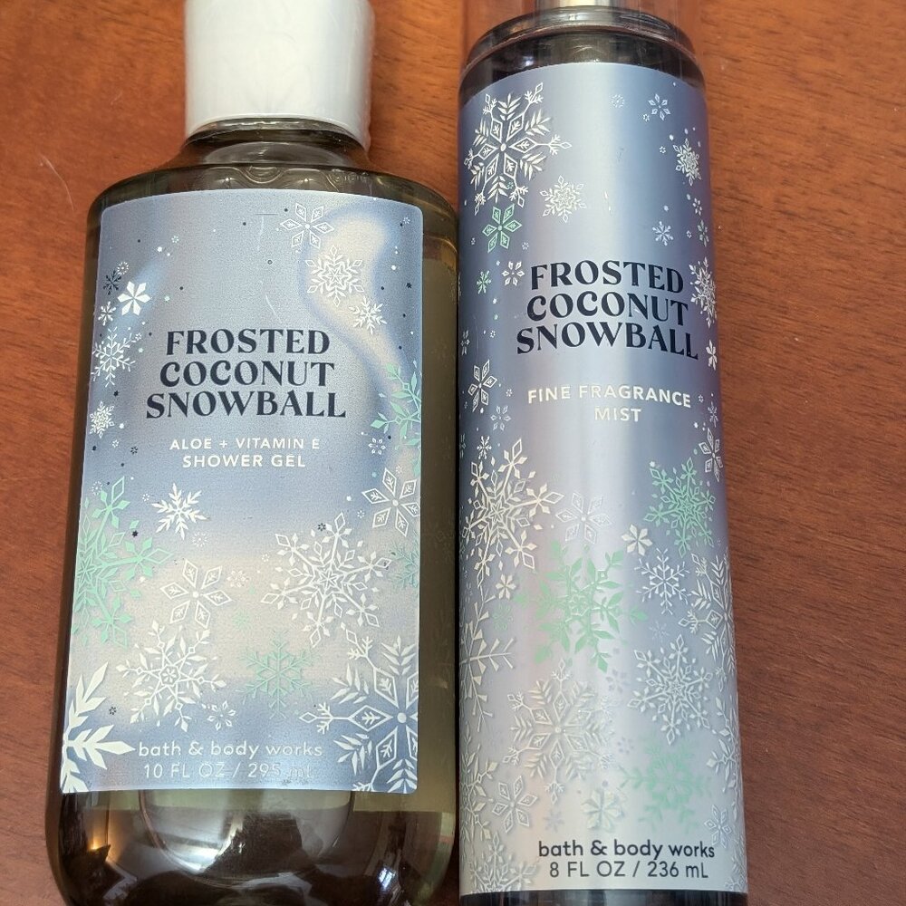 Bath & Body Works Frosted Coconut Snowball Bundle